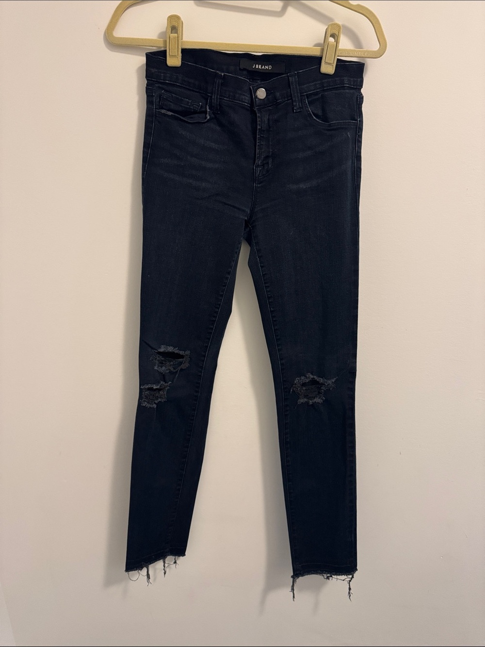 J Brand Black Distressed Skinny Jeans